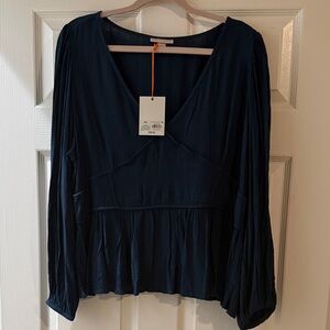 Elegant Teal Blue Women's Top